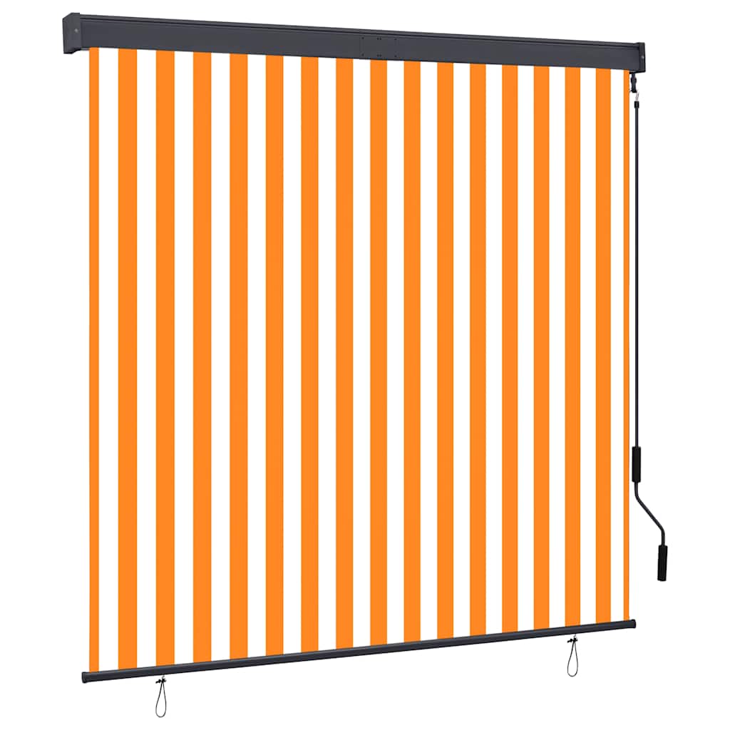 Außenrollo 160x250 cm Weiß und Orange