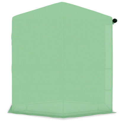 Gewächshaus mit Ablagen Stahl 227x223 cm