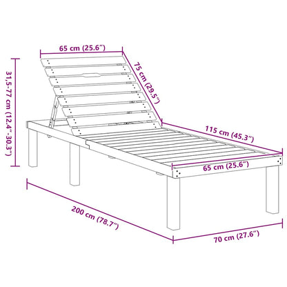 Sonnenliege Kiefernholz Imprägniert