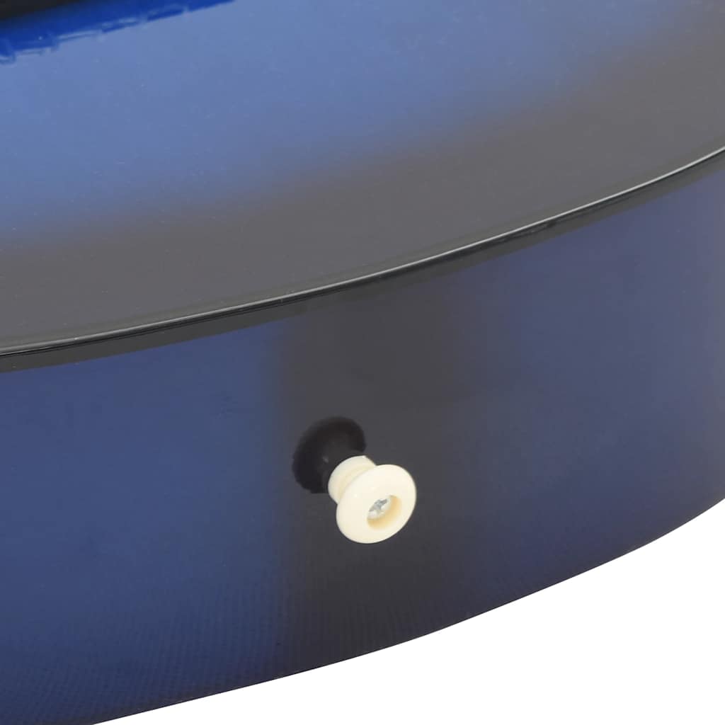 8-tlg. Klassische Gitarre Set für Anfänger Blau 1/2 34"