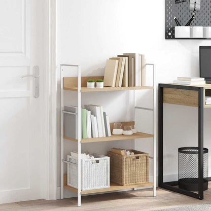 Bücherregal 3 Regalböden Eiche 60×27,6×90,5 cm Holzwerkstoff