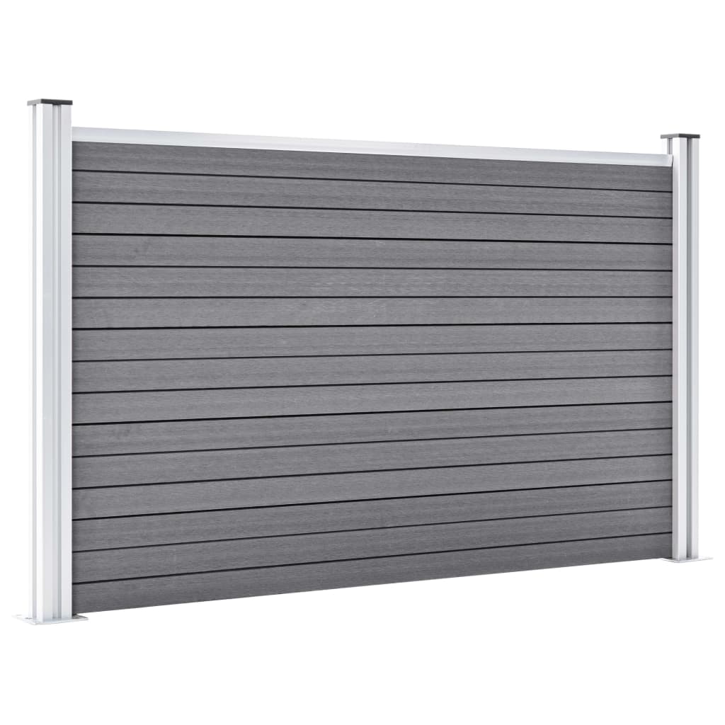 Gartenzaun WPC 526x106 cm Grau