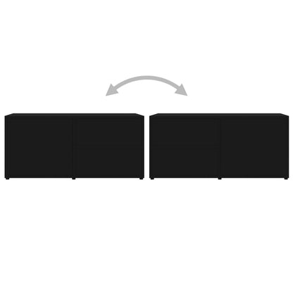 TV-Schrank Schwarz 80x34x36 cm Holzwerkstoff