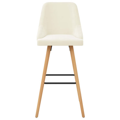 Barhocker 2 Stk. Creme Samt