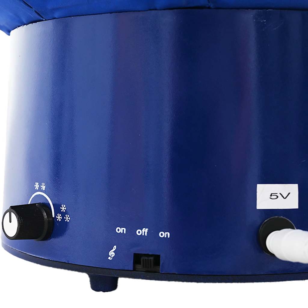 Weihnachtsbaum mit Schnee und Schirm-Fuß Blau 75 cm PVC