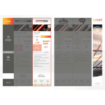 Standheizstrahler Moderna Artix Ultra Smart 2000 W Rosegold