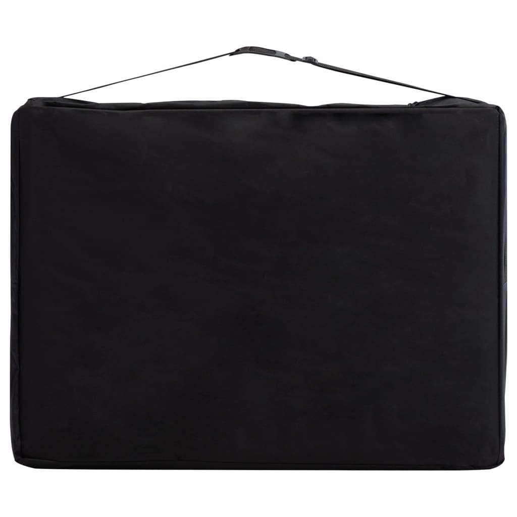 Massageliege Klappbar 2-Zonen mit Holzgestell Bordeaux-Lila