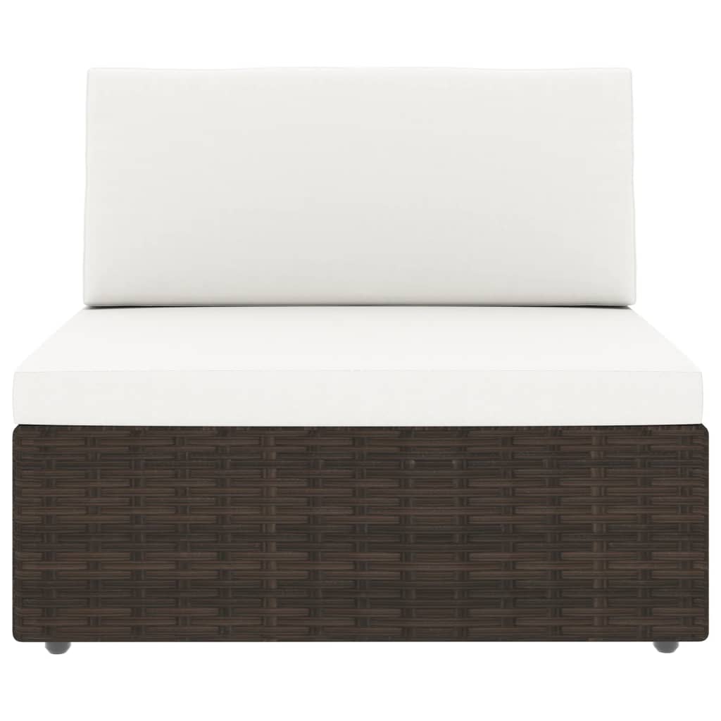 8-tlg. Garten-Lounge-Set Poly Rattan Braun