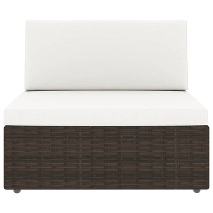 8-tlg. Garten-Lounge-Set Poly Rattan Braun