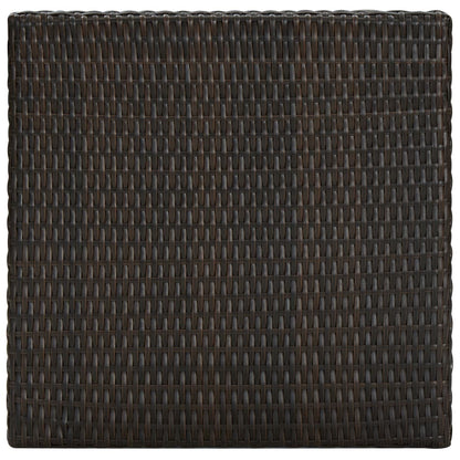 Garten-Bartisch Braun 60,5x60,5x110,5 cm Poly Rattan