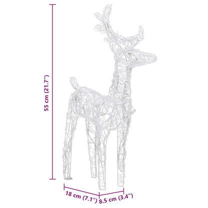 Rentiere & Schlitten Weihnachtsdekoration 160 LEDs 130 cm Acryl