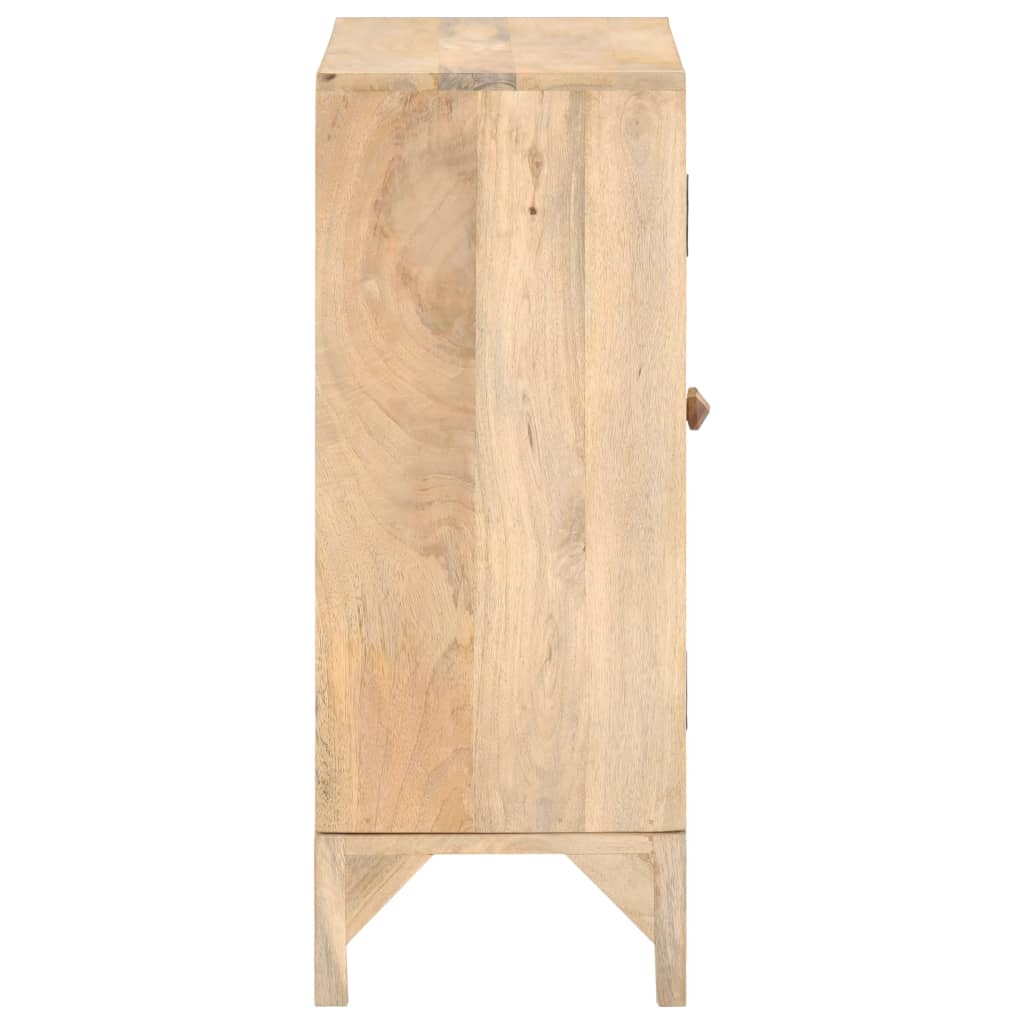 Sideboard 80x30x73 cm Mango Massivholz und Rohrgeflecht