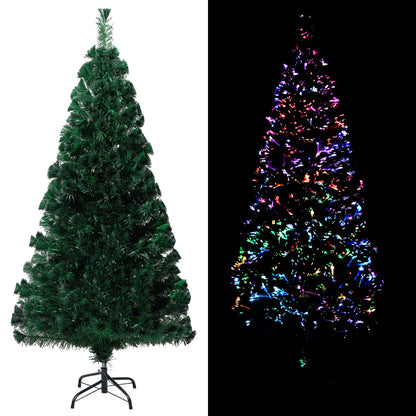 Künstlicher Weihnachtsbaum mit Ständer Grün 150 cm Glasfaser
