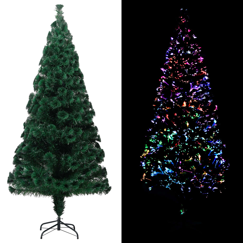 Künstlicher Weihnachtsbaum mit Ständer Grün 240 cm Glasfaser