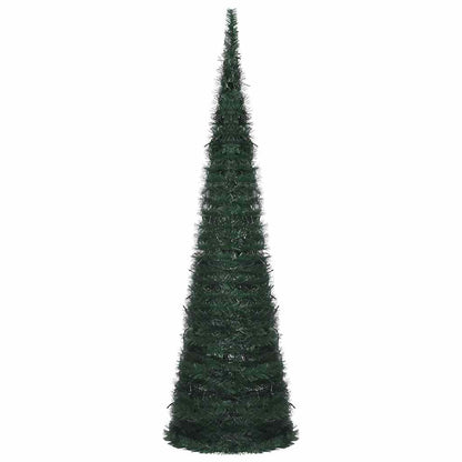 Künstlicher Pop-Up-Weihnachtsbaum mit Beleuchtung Grün 150 cm