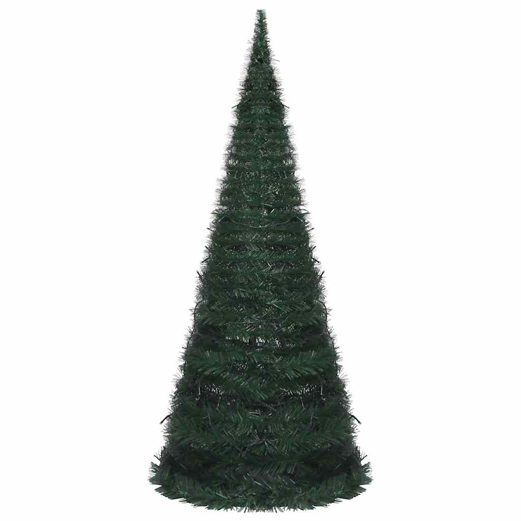 Künstlicher Pop-Up-Weihnachtsbaum mit Beleuchtung Grün 210 cm