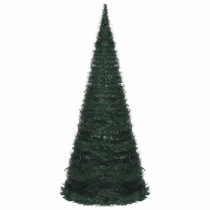 Künstlicher Pop-Up-Weihnachtsbaum mit Beleuchtung Grün 210 cm