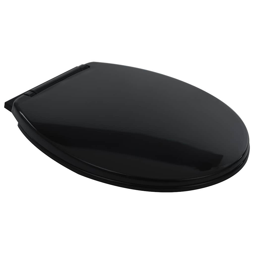 Randloses WC 7 cm Extra Höhe Soft-Close Keramik Schwarz