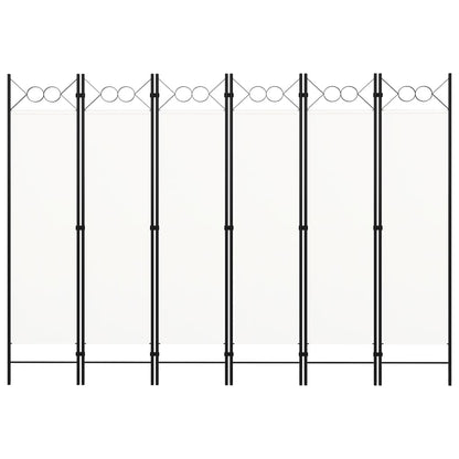 6-tlg. Raumteiler Weiß 240x180 cm