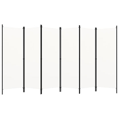 6-tlg. Raumteiler Weiß 300x180 cm