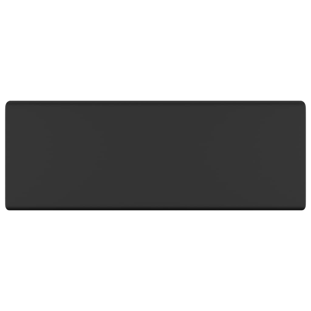 Luxus-Waschbecken Überlauf Quadratisch Matt Schwarz 41x41 cm