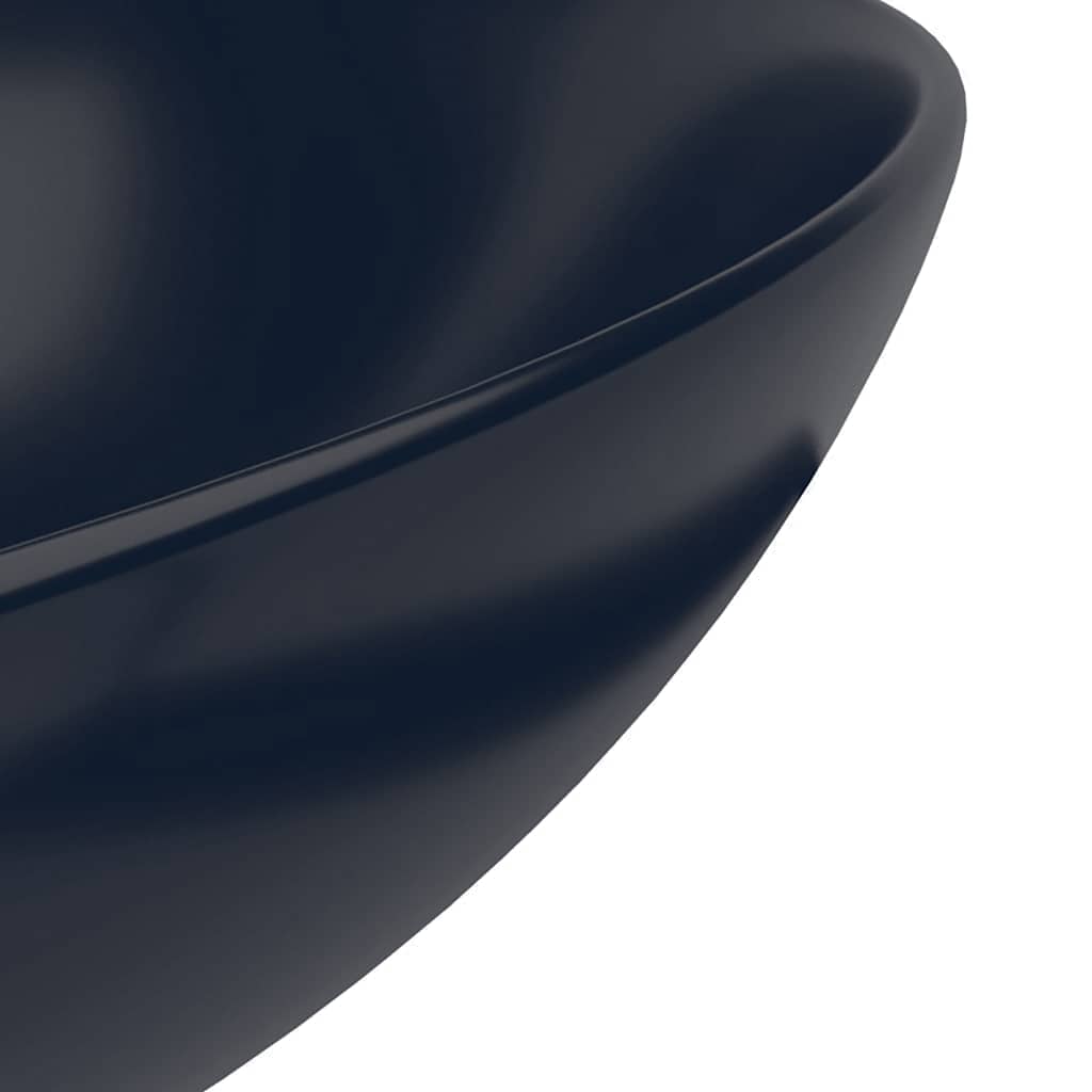 Waschbecken Keramik Dunkelblau Rund