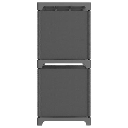 Würfel-Regal 6 Fächer Grau 103x30x72,5 cm Stoff