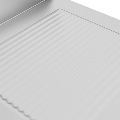 Gastro-Küchenschrank mit Abtropffläche Edelstahl