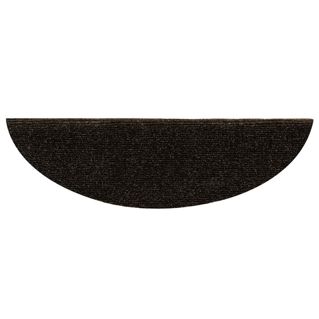 Stufenmatten Selbstklebend 15 Stk. 56x17x3 cm Dunkelbraun Halbrund