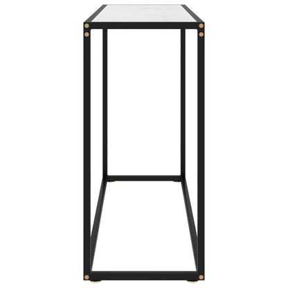 Konsolentisch Weiß 100x35x75 cm Hartglas