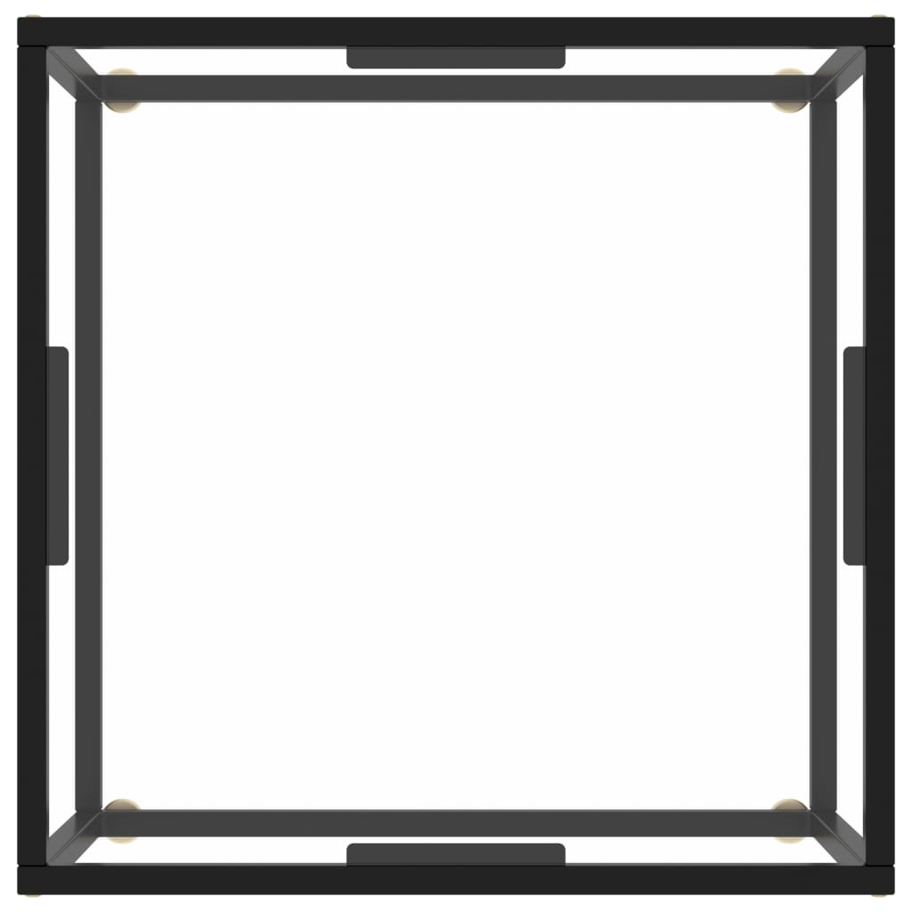 Couchtisch Schwarz mit Hartglas 60x60x35 cm