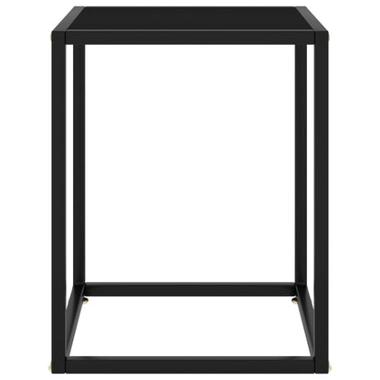 Couchtisch Schwarz mit Schwarzem Glas 40x40x50 cm