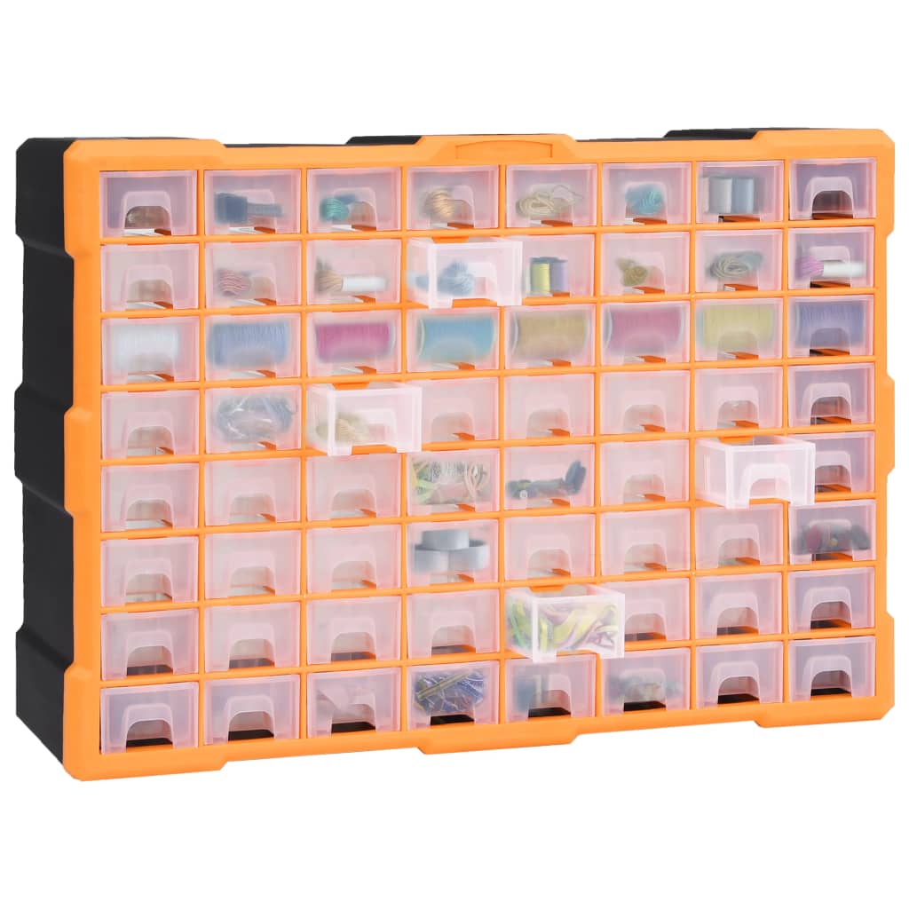 Multi-Schubladen-Organizer mit 64 Schubladen 52x16x37,5 cm