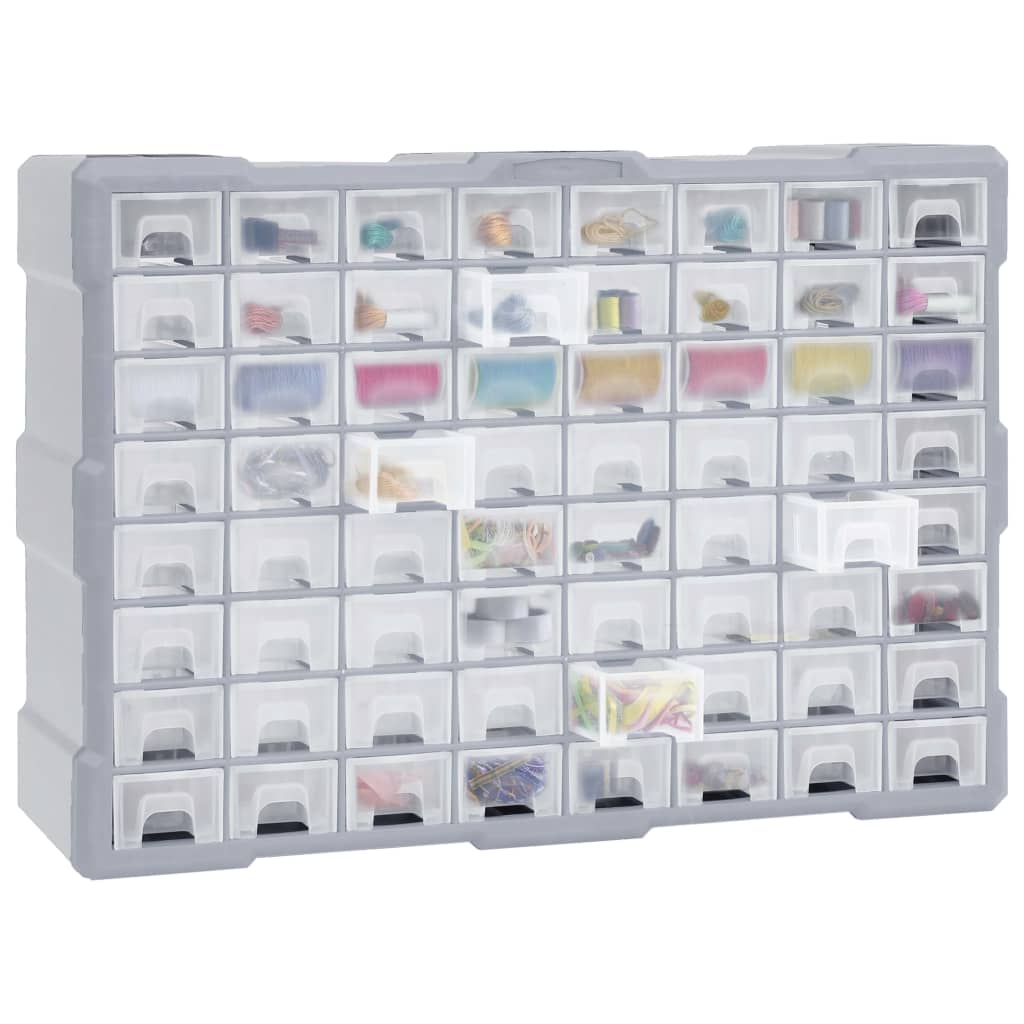 Multi-Schubladen-Organizer mit 64 Schubladen 52x16x37,5 cm