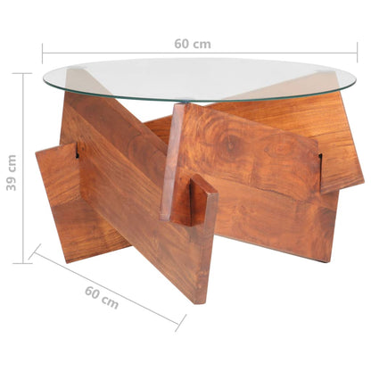 Couchtisch 60 cm Massivholz Akazie
