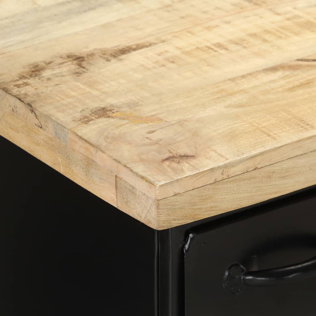 Sideboard 140x38x76 cm Raues Mangoholz