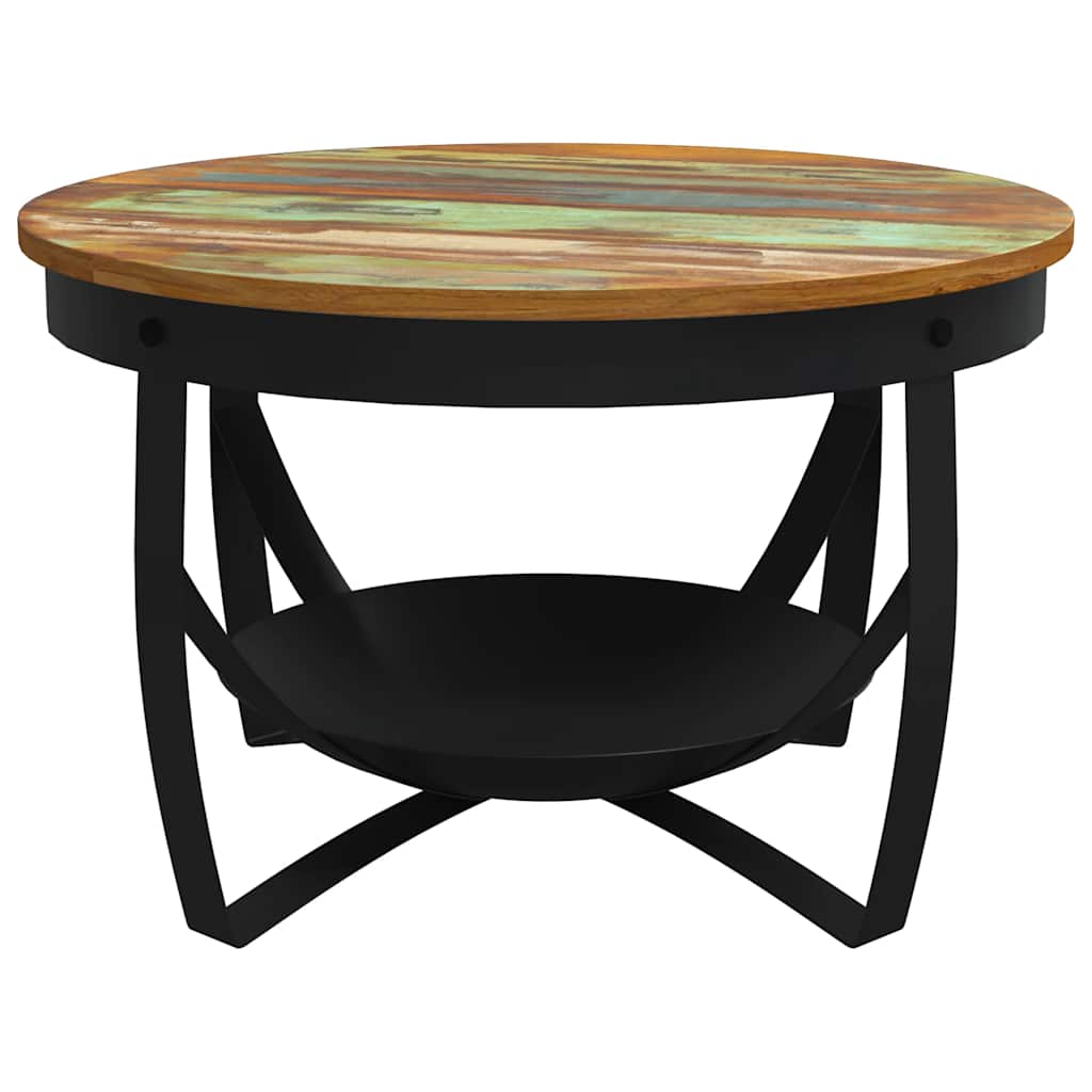 Couchtisch Ø68x43 cm Recyceltes Massivholz