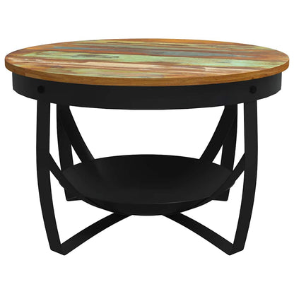 Couchtisch Ø68x43 cm Recyceltes Massivholz