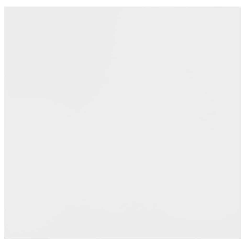 Schweberegale 2 Stk. Hochglanz-Weiß 23x23,5x3,8 cm MDF