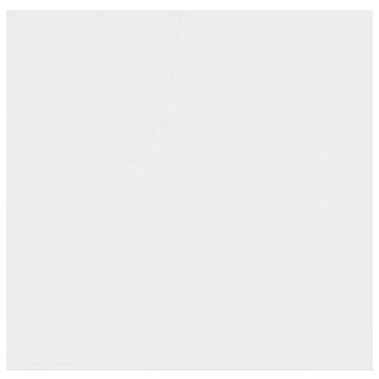 Schweberegale 2 Stk. Hochglanz-Weiß 23x23,5x3,8 cm MDF