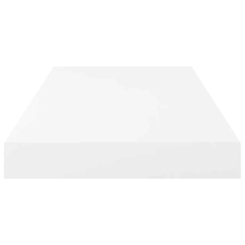 Schweberegale 4 Stk. Hochglanz-Weiß 50x23x3,8 cm MDF