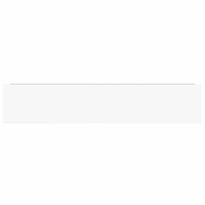 Schweberegale 2 Stk. Hochglanz-Weiß 120x23,5x3,8 cm MDF