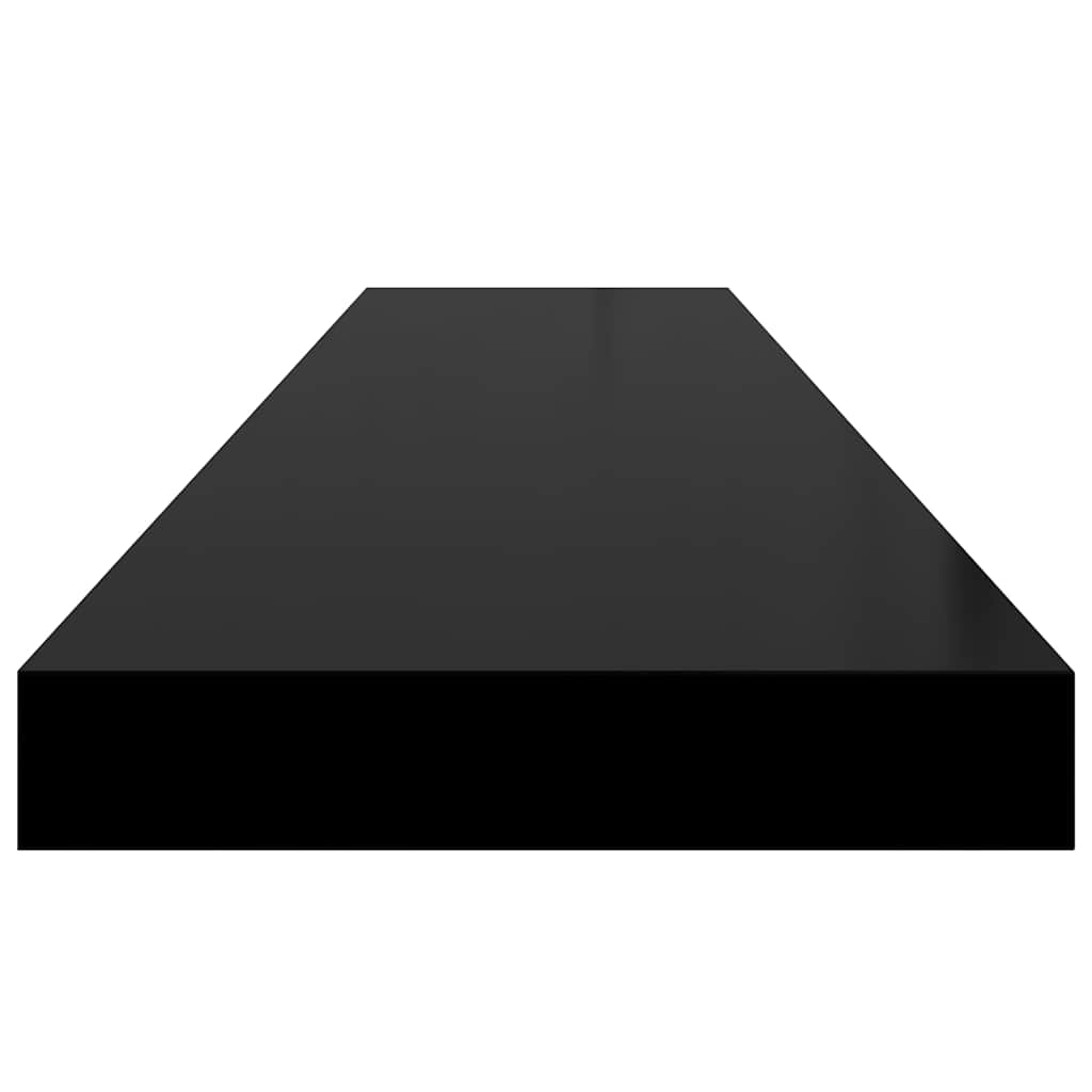 Schweberegal Hochglanz-Schwarz 120x23,5x3,8 cm MDF