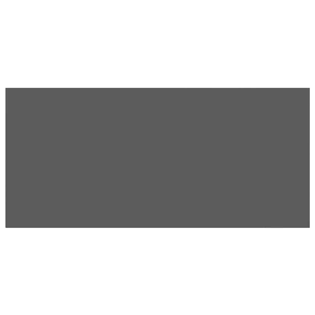 Schweberegale 2 Stk. Hochglanz-Grau 50x23x3,8 cm MDF