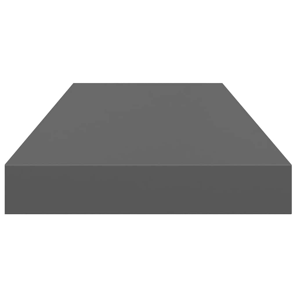 Schweberegal Hochglanz-Grau 60x23,5x3,8 cm MDF