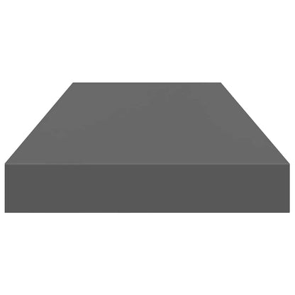 Schweberegale 4 Stk. Hochglanz-Grau 60x23,5x3,8 cm MDF