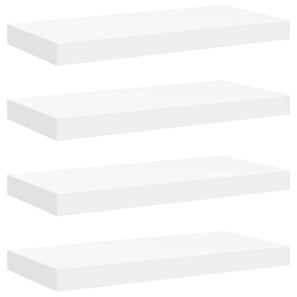 Schwebende Wandregale 4 Stk. Weiß 50x23x3,8cm MDF