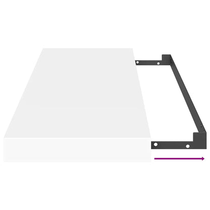 Schweberegale 4 Stk. Weiß 60x23,5x3,8 cm MDF