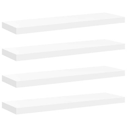 Schweberegale 4 Stk. Weiß 80x23,5x3,8 cm MDF