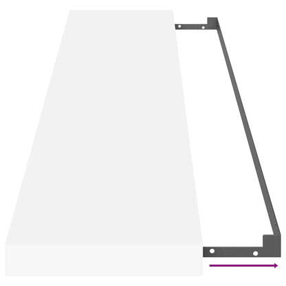 Schweberegal Weiß 120x23,5x3,8 cm MDF